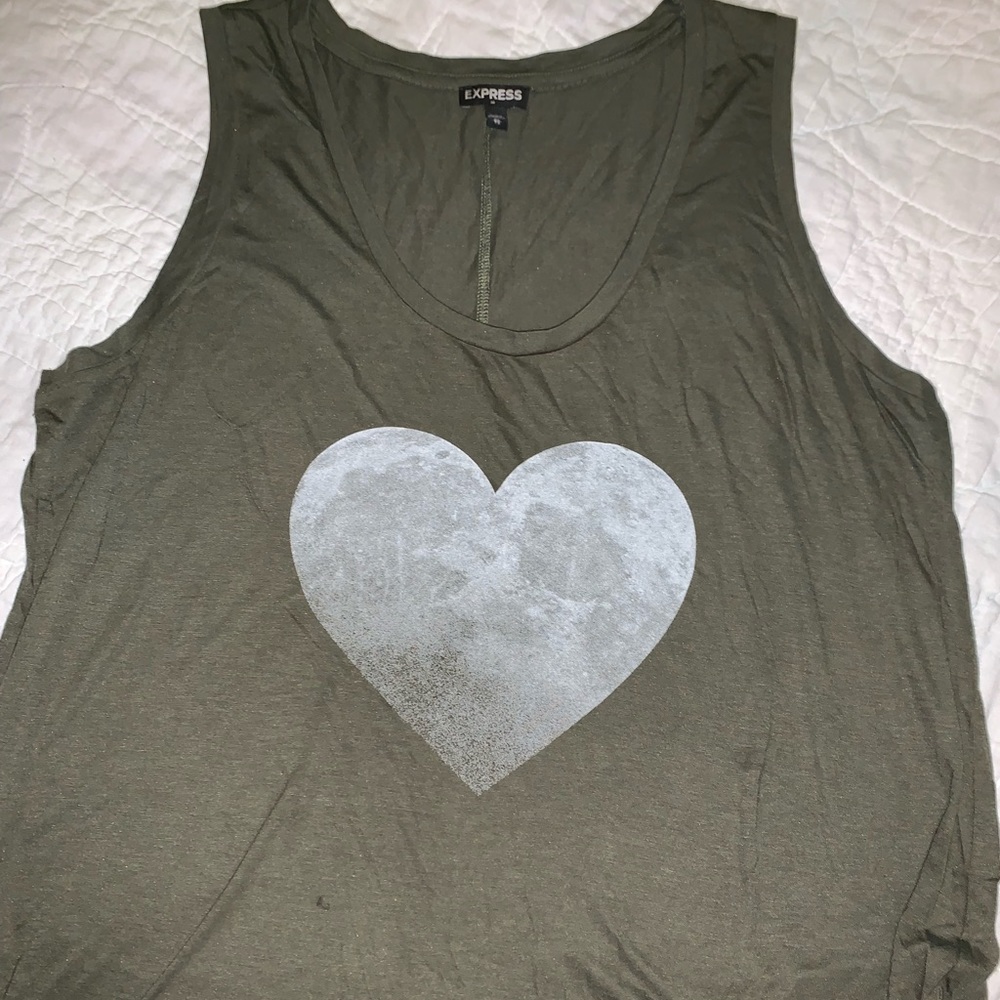 Olive green express tank top